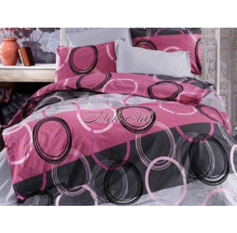 Спално бельо Делукс Ранфорс -  Розови кръгове